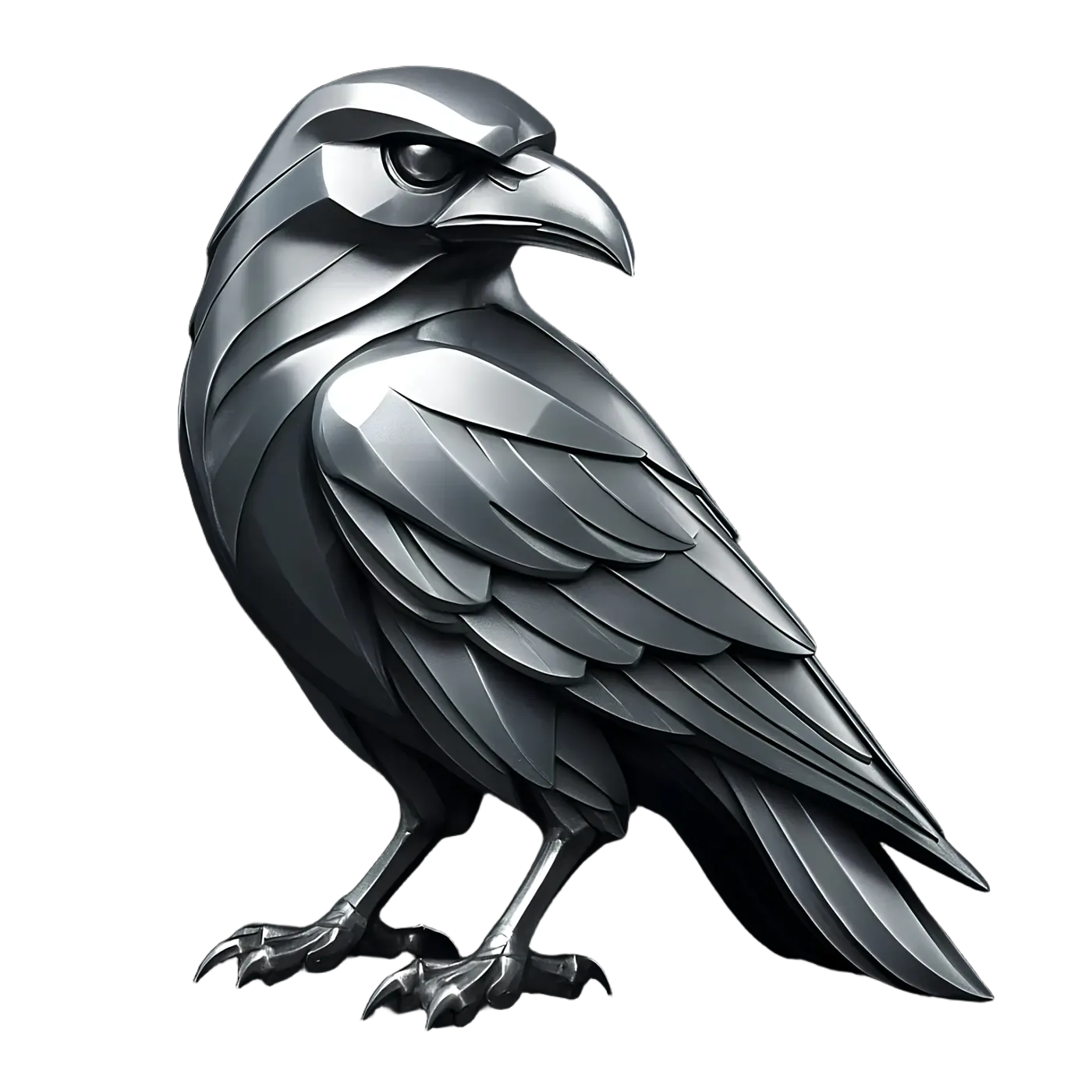 Silver raven, the Raven Creative Agency mascot