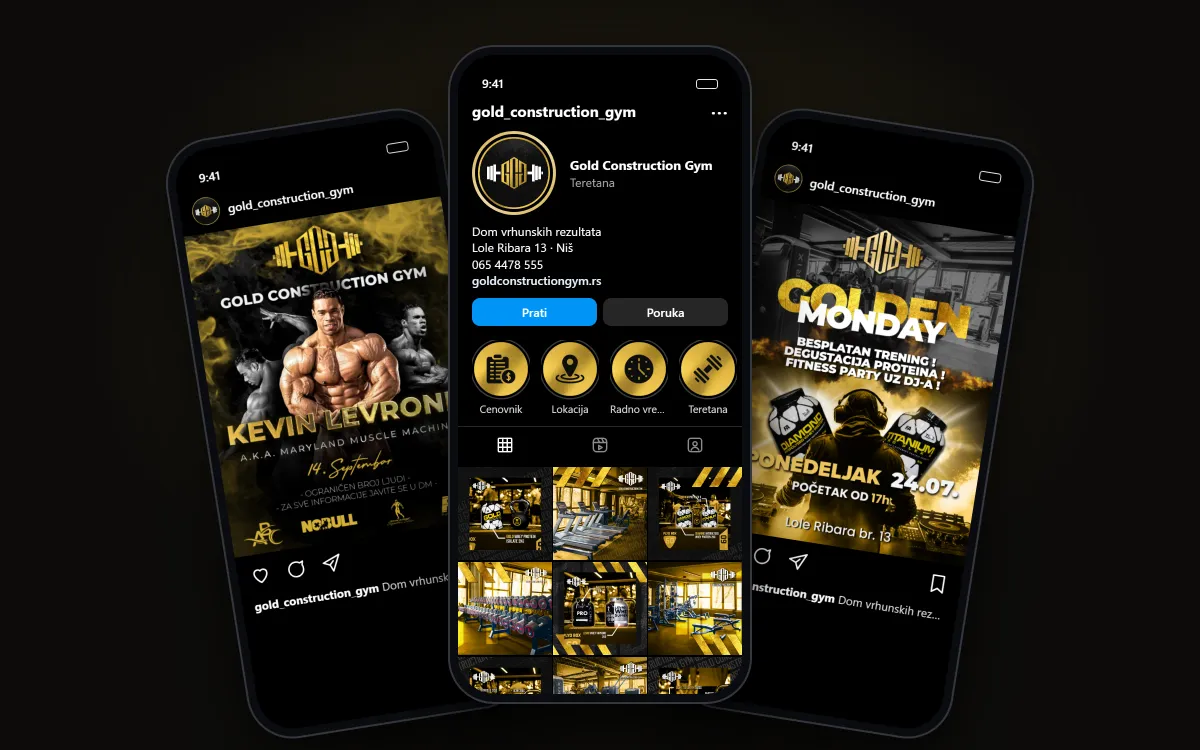 Gold Construction Gym